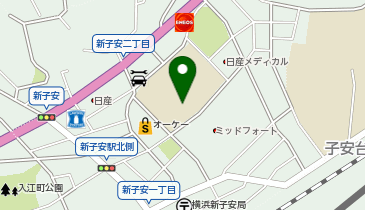 横浜市立子安小学校の地図画像