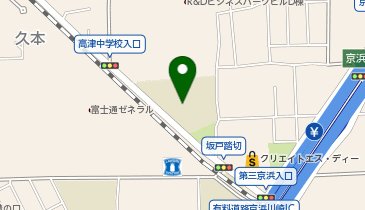 東高津中学校の地図画像