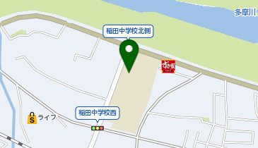 稲田中学校の地図画像