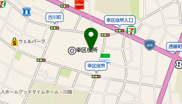 川崎市幸市民館・図書館の地図画像