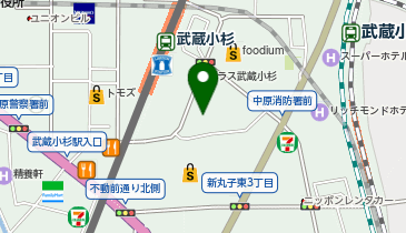 川崎市中原市民館の地図画像