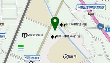 川崎市平和館の地図画像