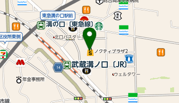 川崎市高津市民館の地図画像