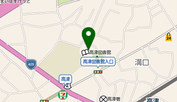 川崎市立高津図書館の地図画像