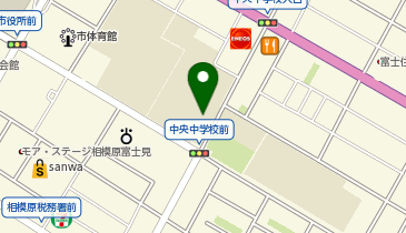 中央中学校の地図画像