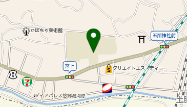 湯河原小学校体育館の地図画像