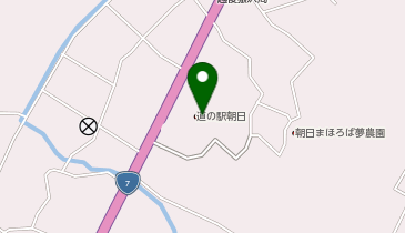 道の駅朝日まほろばの地図画像