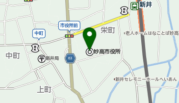 妙高市役所 本庁の地図画像