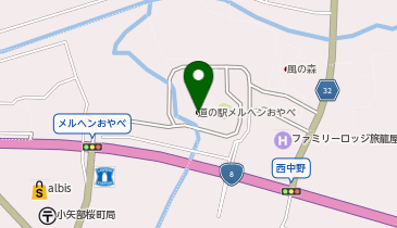 道の駅メルヘンおやべの地図画像