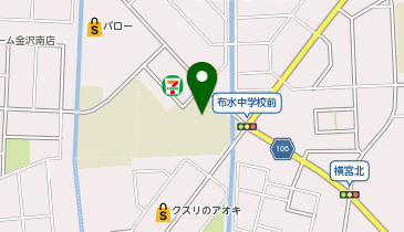 布水中学校の地図画像