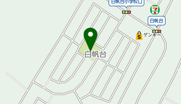 白帆台第2公園の地図画像