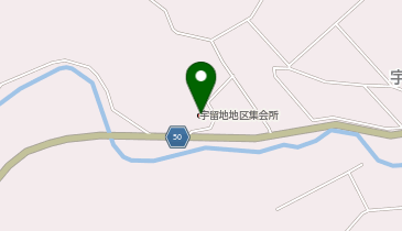 宇留地地区集会所の地図画像