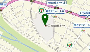 YCC県民文化ホール駐車場の地図画像