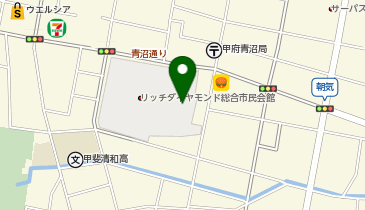 甲府市総合市民会館駐車場の地図画像