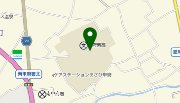 甲府南高等学校の地図画像