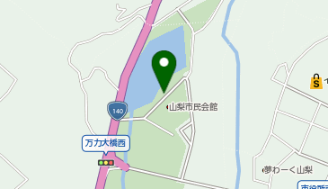 山梨市民会館駐車場の地図画像