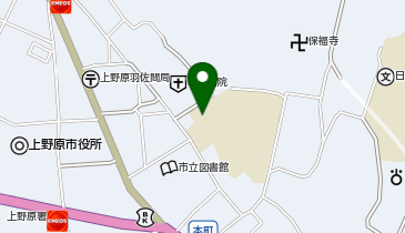 上野原小学校体育館の地図画像