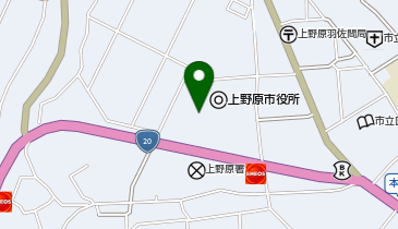 上野原市文化ホール(1F多目的ホール)の地図画像