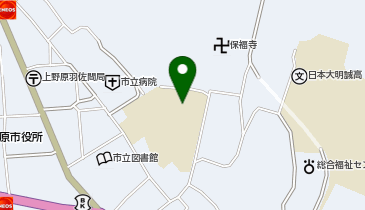 上野原小学校グラウンドの地図画像