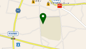 河口湖南中学校体育館の地図画像