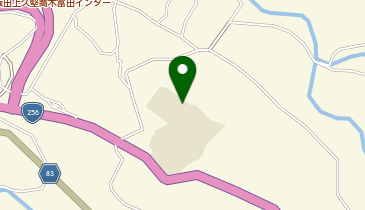 上久堅小学校体育館の地図画像