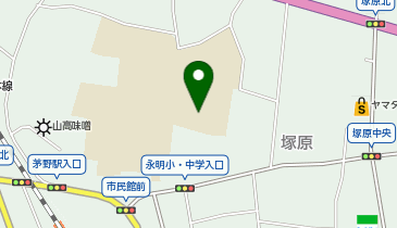 永明中学校体育館の地図画像