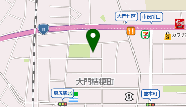 大門七区第二公民館の地図画像