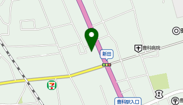 新田地区公民館の地図画像
