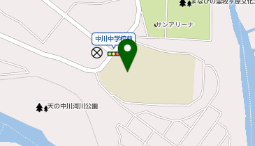 中川中学校の地図画像