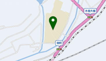 木曽町中学校校庭の地図画像