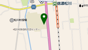 松川小学校体育館の地図画像