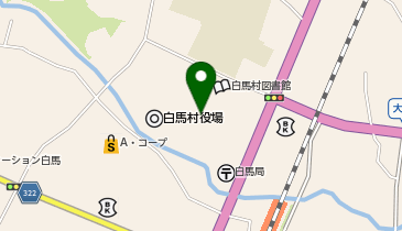 白馬村役場駐車場の地図画像