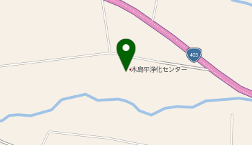 木島平浄化センター及び駐車場の地図画像