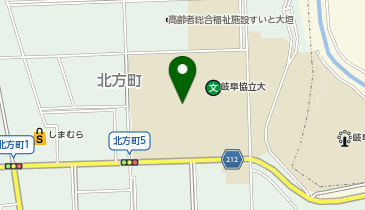 岐阜協立大学の地図画像