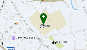 中津高等学校の地図画像