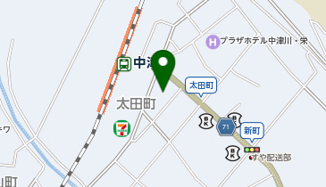 中津川駅前市営駐車場の地図画像