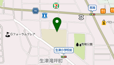 生津小学校校舎・体育館の地図画像