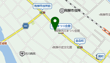 古川まつり会館の地図画像