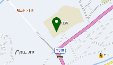 郡上高等学校体育館の地図画像