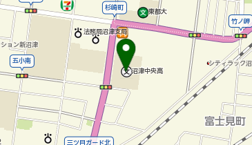 沼津中央高校の地図画像