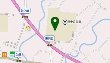 富士宮東高等学校の地図画像