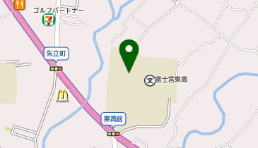 富士宮東高等学校の地図画像