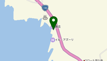 海辺のかくれ湯清流の地図画像