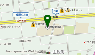 金城学院高等学校の地図画像