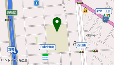 白山中学校の地図画像