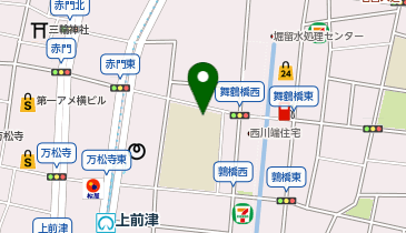前津中学校の地図画像