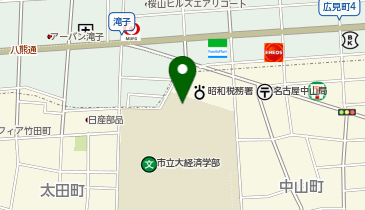 名古屋市立大学滝子(山の畑)キャンパス 体育館の地図画像