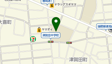 津賀田中学校の地図画像