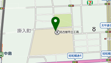 市立工業高等学校の地図画像