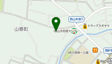 上下水道局西山水処理センターの地図画像